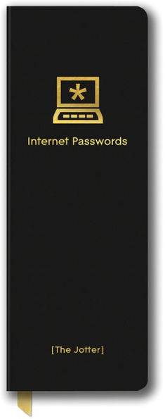 Black Jotter Guided Passwords Journal (2.625