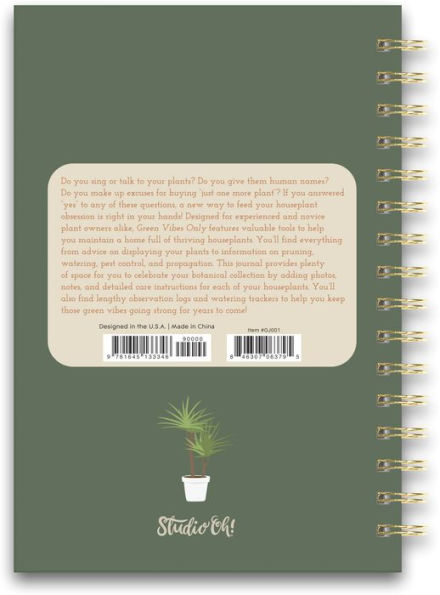 Plant & Garden Journal. Green - Write To Me US