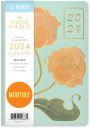 2024 Monthly Pocket Planner (12-month) Nouveau Floral