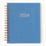 2024 Chicago Ave Medium Weekly Spiral Planner (12-month) Dusty Blue (Custom) PS
