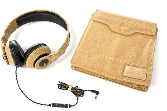 House of Marley EM-JH053-DT Riddim On-Ear Headphones with 3-Button Mic - Desert