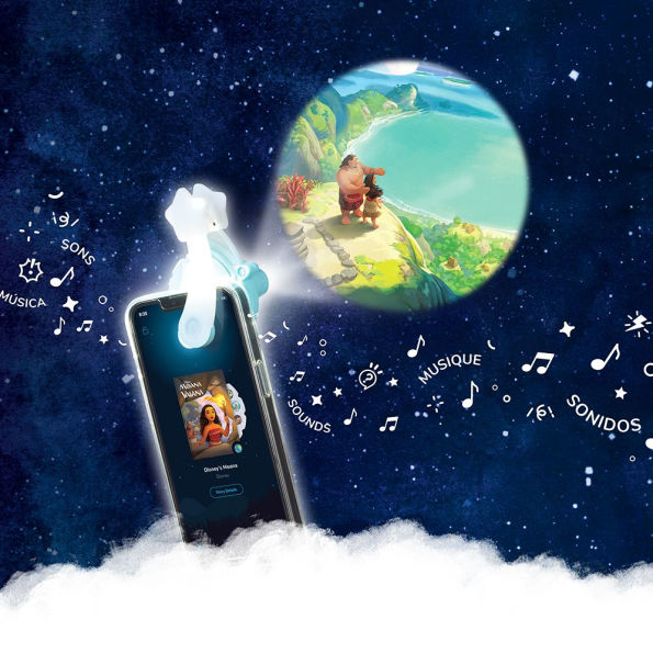 Disney Princess 3 Story Projector Pack. Includes a Moonlite Projector and 3 Disney Princess stories. Each story contains a picture disc and activation code to download the content onto your smart device.Stories Included: The Little Mermaid 	Raya and The L