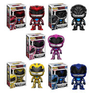 Title: Funko POP! Movies Power Rangers Collectors Set; Red Ranger, Black Ranger, Blue Ranger, Pink Ranger, Yellow Ranger