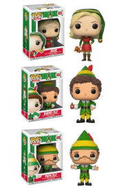 Title: Funko POP! Movies Elf Collectors Set; Jovie, Papa Elf, Buddy the Elf w/ Syrup (Limited chase item Buddy holding a jack-in-the-box)