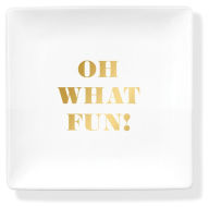 Title: Oh What Fun Ceramic Tray 4 x 4