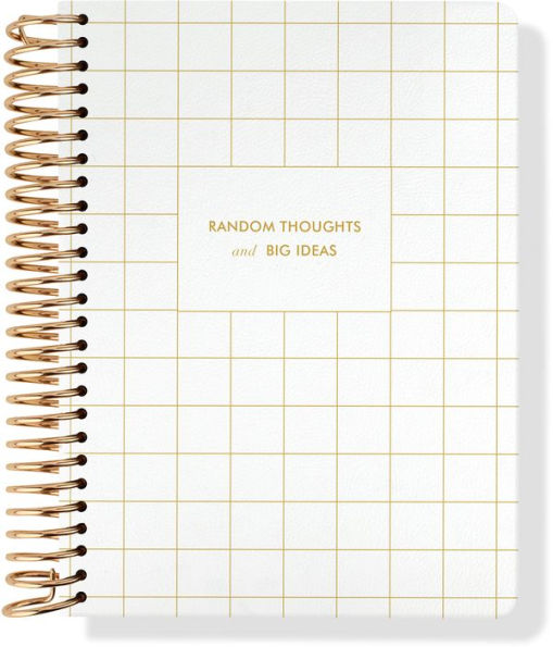 Random Thoughts Faux Leather Hardcover Spiral Journal (B&N Exclusive)