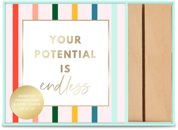 Bold Goals Motivational Cards with Wood Stand