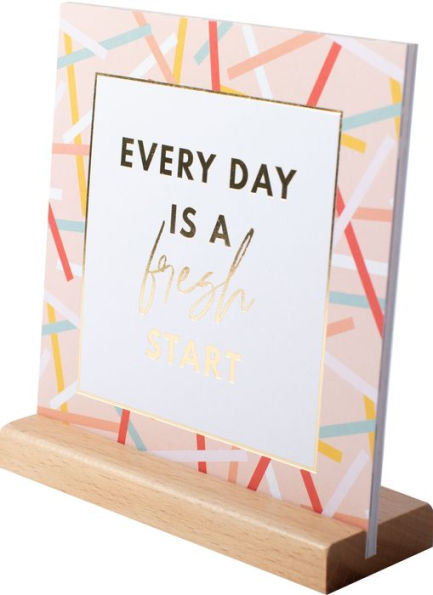 Bold Goals Motivational Cards with Wood Stand