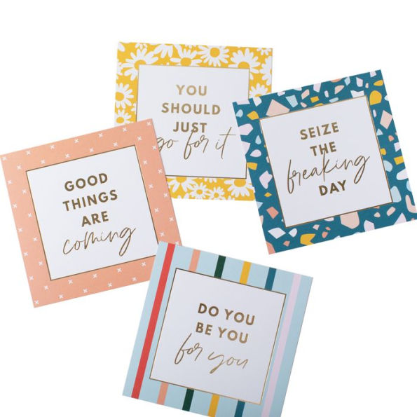 Bold Goals Motivational Cards with Wood Stand