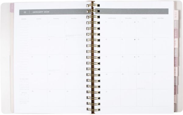 2024 Paper Source Sophisticated Spiral Weekly Planner