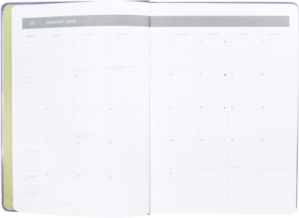 Agenda 2024 Lannoo Paper Fleurs 7 jours/2 pages 180x240mm noir 1 Stuk bij  Bonnet Office Supplies