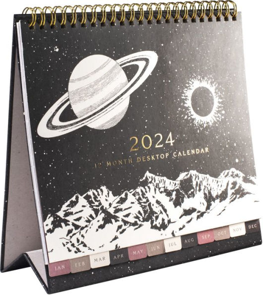 Dainzusyful Calendar Desk Calendar 2024 Natural Crystal Sphere