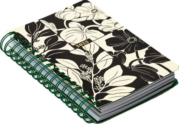 2024-2025 Paper Source Boxed Botanicals 12-Month Daily Faux Leather Spiral Planner. July 2024-June 2025