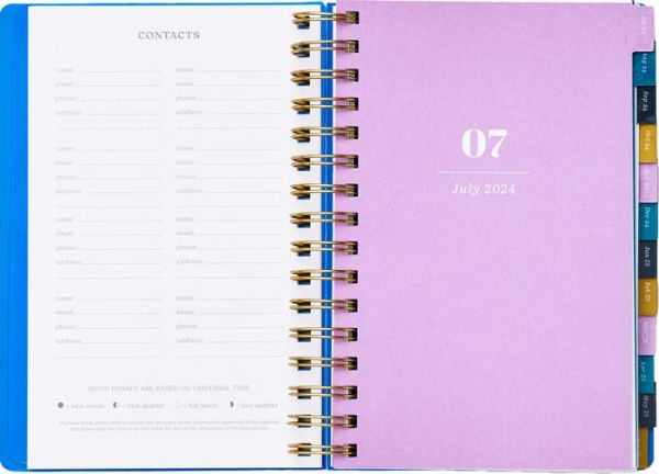 2024-2025 Paper Source Chartreuse Floral Patchwork 12-Month Daily Faux Leather Spiral Planner. July 2024- June 2025.