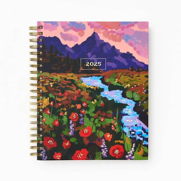 2024-2025 Paper Source Mountain River 2025 17-Month Hardcover Work/Life Balance Weekly Planner