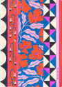 2024-2025 Paper Source Red Floral Patchwork 17-Month Faux Leather Petite Weekly Planner