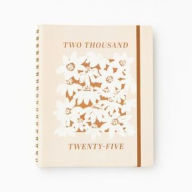 Title: 2024-2025 Paper Source Neutral Floral 17-Month Faux Leather Semi-Concealed Spiral Weekly Planner