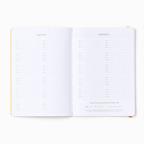 2024-2025 Paper Source Colorful Tree 17-Month Faux Leather Saddlestitch Monthly Planner