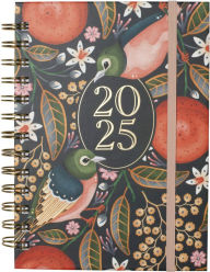 Title: 2024-2025 Fringe Waxeyes & Mandarins 17-Month Paper Wrapped Hardcover Spiral Petite Monthly Planner