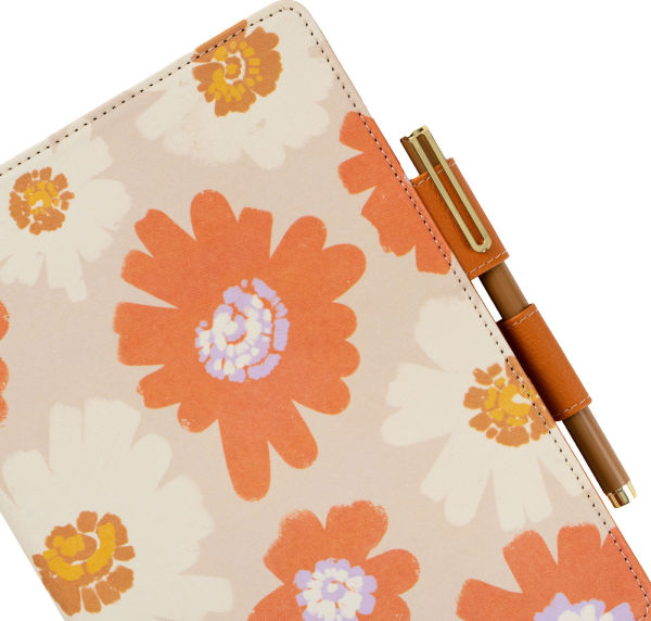 Paper Source A5 All Over Floral Bookcloth Journal Cover with Pen Loop Closure