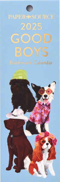 2025 Paper Source Good Boys 12 Month Bookmark Calendar