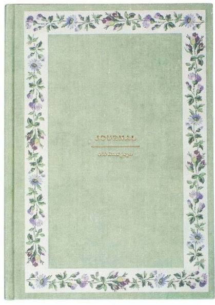 Floral Border Hardcover Book Cloth Journal