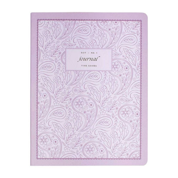 Mauve Paisley Paperback Journals S/3