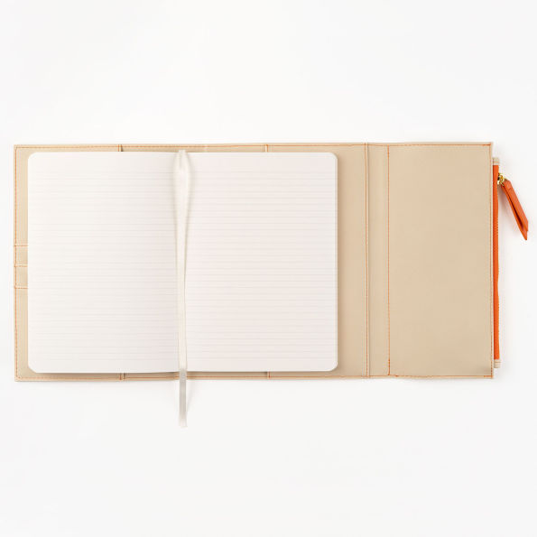 Paper Source A5 Journal Cover Clutch - Beige/Orange