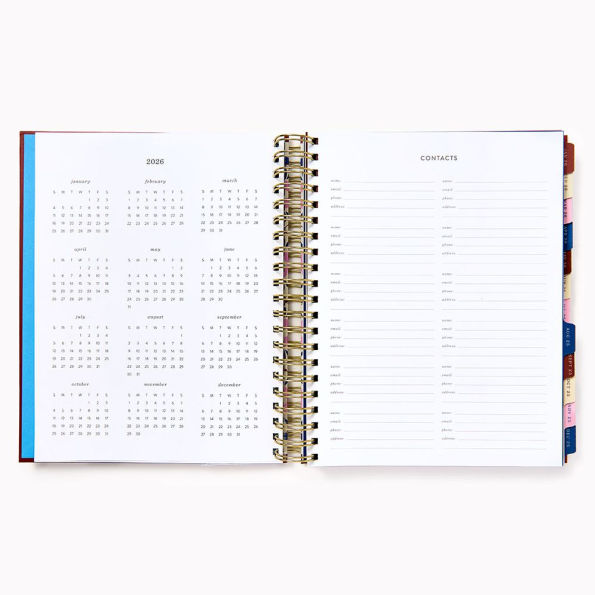 2025-2026 Paper Source Creative Borders Weekly Desk Planner