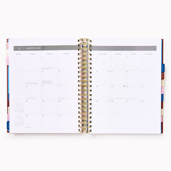 2025-2026 Paper Source Creative Borders Weekly Desk Planner
