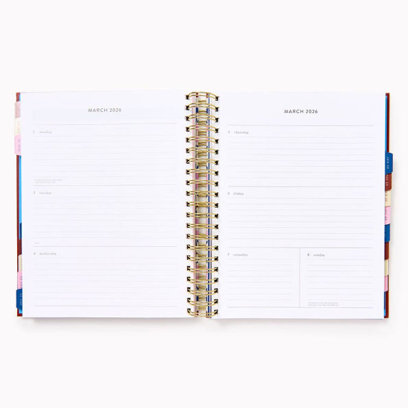 2025-2026 Paper Source Creative Borders Weekly Desk Planner
