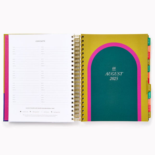 2025-2026 Paper Source Bold Floral Weekly Desk Planner