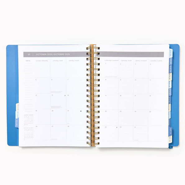 2025-2026 Paper Source Blue Lilies Weekly Desk Planner