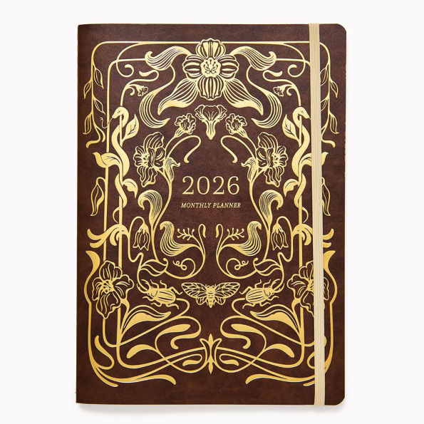 2025-2026 Paper Source Dark Academia Monthly Desk Planner