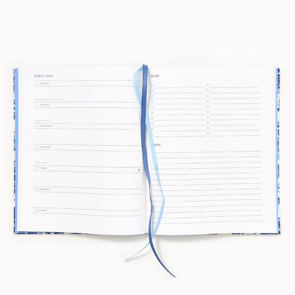 2025-2026 Paper Source French Toile Weekly Desk Planner