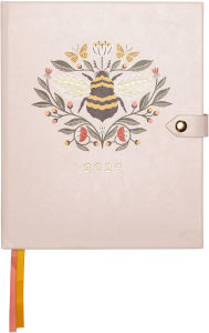 Title: 2025-2026 JT Bee Floral Weekly Desk Planner