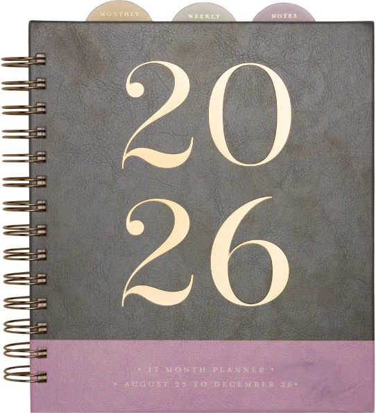 2025-2026 Green Color Block Weekly Desk Planner