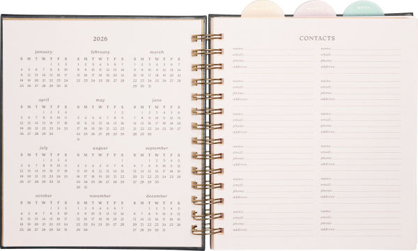 2025-2026 JT Garden Flowers Weekly Desk Planner