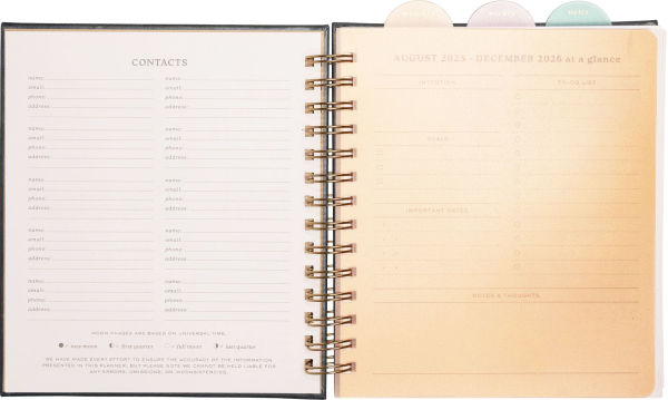 2025-2026 JT Garden Flowers Weekly Desk Planner