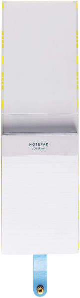 Neon Plaid Faux Leather Notepad w Snap Closure - Exclusive