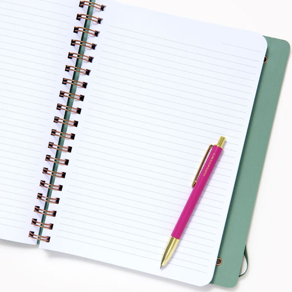 Paper Wasp Wavy Lines Faux Leather Semi Concealed Journal