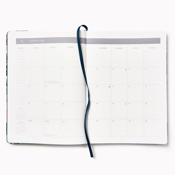 2026 Paper Source 12M Floral Monthly Desk Planner
