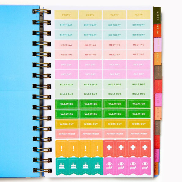 2026 Paper Source 12M Floral Weekly Desk Planner