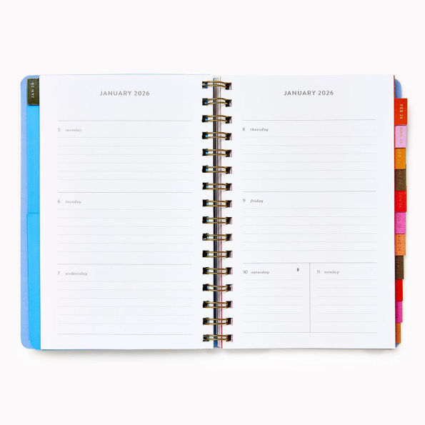 2026 Paper Source 12M Floral Weekly Desk Planner