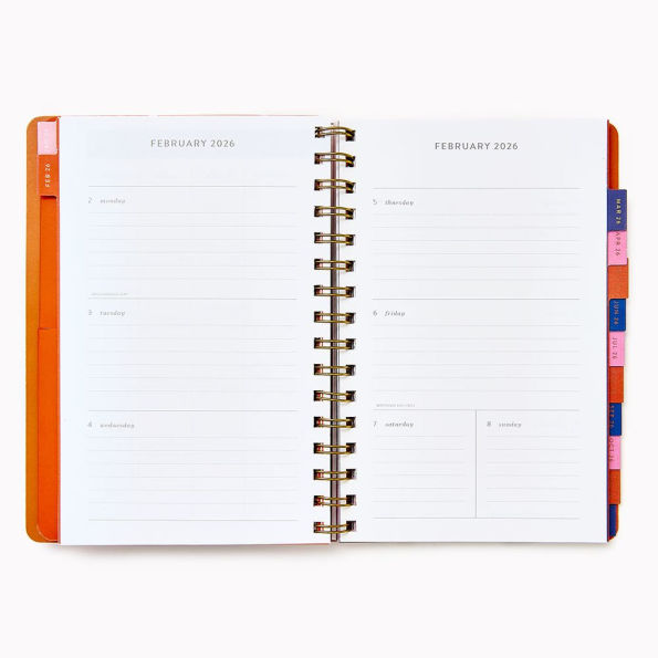 2026 Paper Source 12M Trendy Weekly Desk Planner