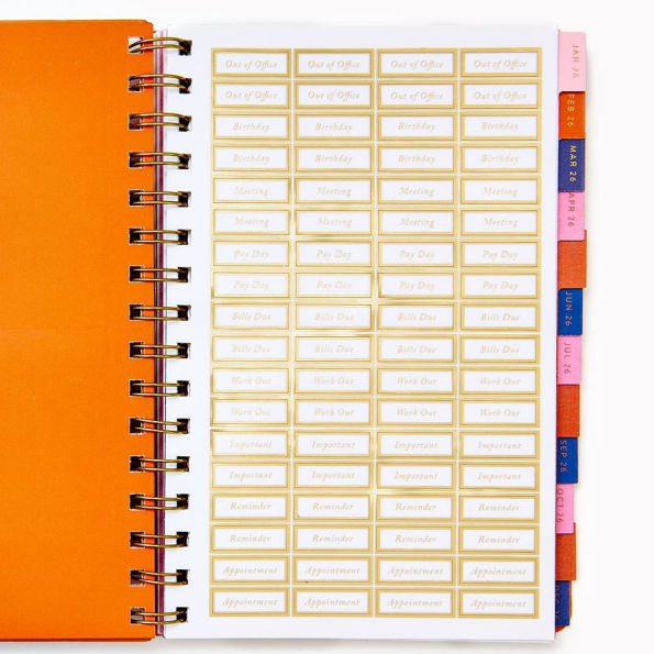 2026 Paper Source 12M Trendy Weekly Desk Planner