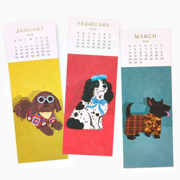 2026 Paper Source 12M Good Boys Bookmark Calendar