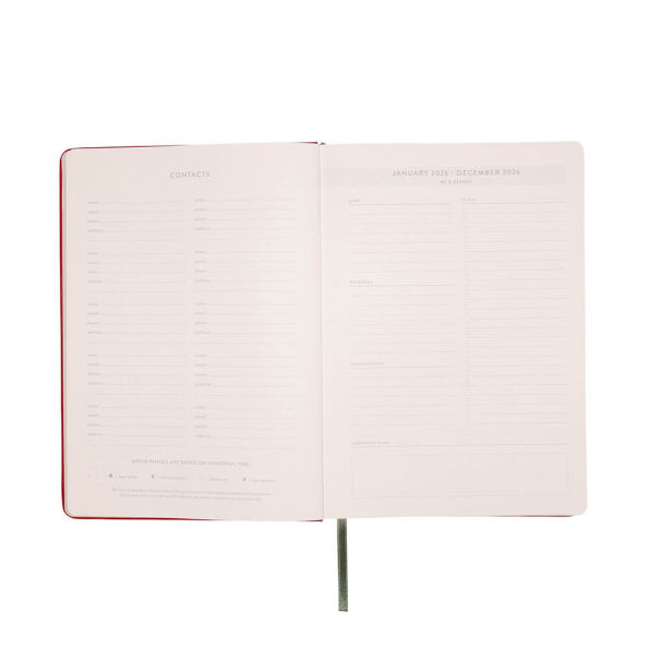2026 Utility Red Monthly Desk Planner - Exclusive