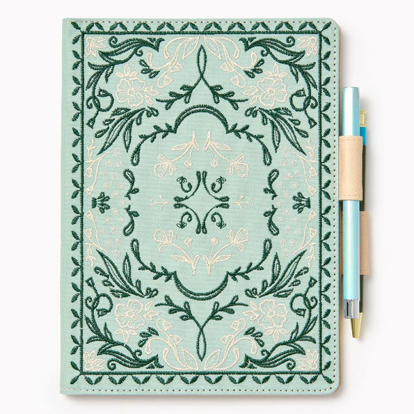 Paper Source A5 Folk Floral Bookcloth Journal Cover with Pen Loop Closure