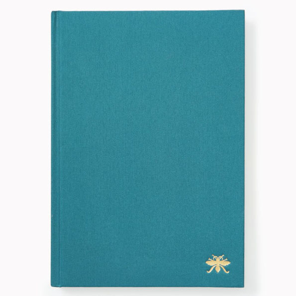 Teal Bookcloth Paper Wasp Med Dotted Journal